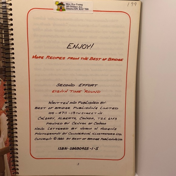 Enjoy More Recipes From The Best of Bridge 1980 Vintage Spiral Bound - Picture 6 of 10